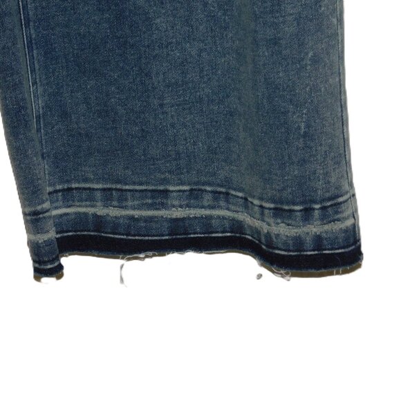 W.A.Y Wonderful And Young Distressed & Embroidered Denim Jeans Size 14 Raw Hem - Picture 3 of 10